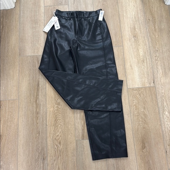 Aritizia Denim Forum Black Dress Pants High-Waisted Straight-Leg - Picture 1 of 5